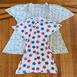 Set of 3 Sleeping Baby Zipadee-Zip Transition Swaddle Sleep Sack Assorted Prints